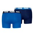 thumbnail image 2 of PUMA Men Boxer Trunks, 2-Pack - Everyday Basic Boxers 2P, Cotton Stretch, Solid Colour Blue L (Large), 2 of 7
