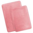 thumbnail image 2 of Set of 2 Large Clara Clark Bath Mat Bathroom Rug - Absorbent Memory Foam Bath Rugs - Non-Slip, Thick, Cozy Velvet Feel Microfiber Bathrug, Plush Shower, Toilet- Floor Bathmats Carpet - Pink - 20"x32", 2 of 6