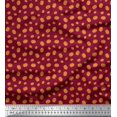 thumbnail image 1 of Soimoi Red Poly Georgette Fabric Pumpkin Vegetable Print Sewing Fabric Yard 42 Inch Wide, 1 of 3