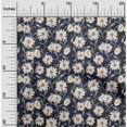 thumbnail image 2 of oneOone Tissu en Coton Flex Bleu Marine Floral Rétro Tissu pour Robe Tissu Imprimé au Mètre 40 Pouces de Large, 2 of 5