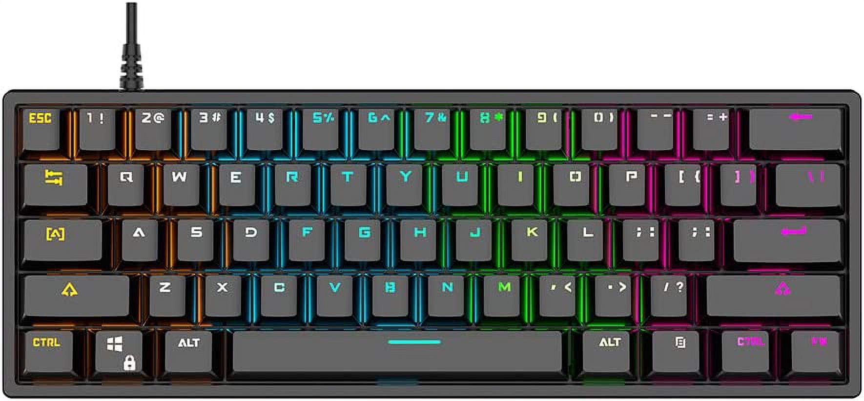 G101 61 keys mechanical wired keyboard RGB keyboard PBT backlighting
