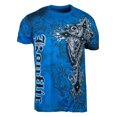 thumbnail image 1 of Konflic Men's Giant Cross Graphic MMA Muscle T-shirt - Turquoise - Large, 1 of 2
