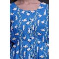thumbnail image 4 of Bimba Chemise Midi Droite à Boutons pour Femmes à Feuilles Bleues et Canard Colvert, Chemise d'Été Décontractée Tunique-Moyen, 4 of 7