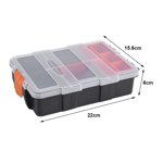 Small Parts Tool Box,Two layer Plastic Heavy Storage Tool Case Two Storage Box Tried and Trusted