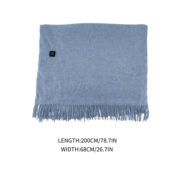 Heated Throw Blanket USB-Powered Wearable Portable Washable 78 in x 26 in With Zipper
