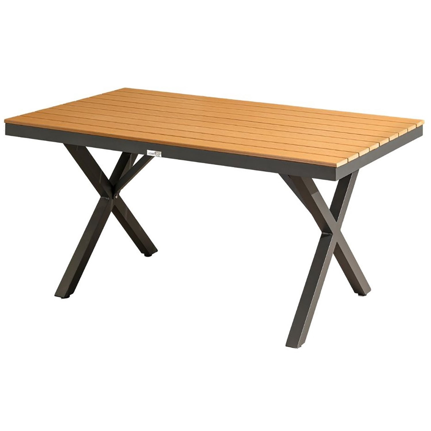 F. Corriveau International - Outdoor Nappa Dining Table, Aluminum and PS Wood
