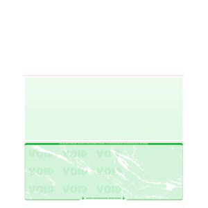 CheckOMatic Computer Check Paper - 100 Pack - Check on Bottom Blank Stock Checks - Security Features & Laser Printer Compatible - Green/Marble
