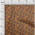 thumbnail image 2 of oneOone Polyester Spandex Orange Fabric Abstracts Sewing Material Print Fabric By The Yard 56 Inch Wide, 2 of 5