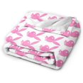 thumbnail image 2 of LAICAIW Pink Playboy Bunny Pattern Ultra-Soft Lightweight Blanket Flannel Throw Blanket 50"X40", 2 of 5