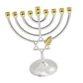 thumbnail image 4 of Metal Hanukkah Candleholder Candelabras Geometric Hanukkah Decorative Menorah, 4 of 8