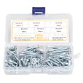 thumbnail image 3 of Kit d'Assortiment de Vis Auto-Perçantes, Antirouille 160Pcs Ferme Poignée Filetages Transparents Profonds Vis Auto-Perçantes avec Boîte de Rangement pour Armoire, 3 of 8