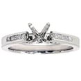 thumbnail image 1 of 1/3ct Princess Cut Diamond Semi Mount Engagement Ring 14K White Ring, 1 of 2