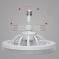 thumbnail image 4 of TopLLC Fan, Ceiling Fan, Desk Fan, Portable Fan E27 Spiralss Crystal Fan Light Fan Chandelier Integrated Intelligent Remote Control Crystal Light Home Bedroom Kitchen a fan, 4 of 9