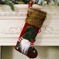 thumbnail image 2 of Coofit Fireplace Hanging Stocking 3D Gnome Xmas Stocking Holiday Stocking for Christmas, 2 of 10