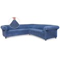 thumbnail image 1 of Housse de Sofa Sectionnel - Housse de Sofa d'Angle - Housses en Tissu Polyester Doux - Housse de Meuble Extensible Ajustée en 1 Pce - Microfibra Collection - Bleu (Sofa d'Angle), 1 of 5