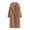 Coffee, variant on EGNMCR Long Sleeve Hoodless Casual Outwear & Jackets Women's Fall And Winter Solid Color Loose Cardigan Artificial Teddy Long Sleeve Thickened Warm Long Coat Women Coat
