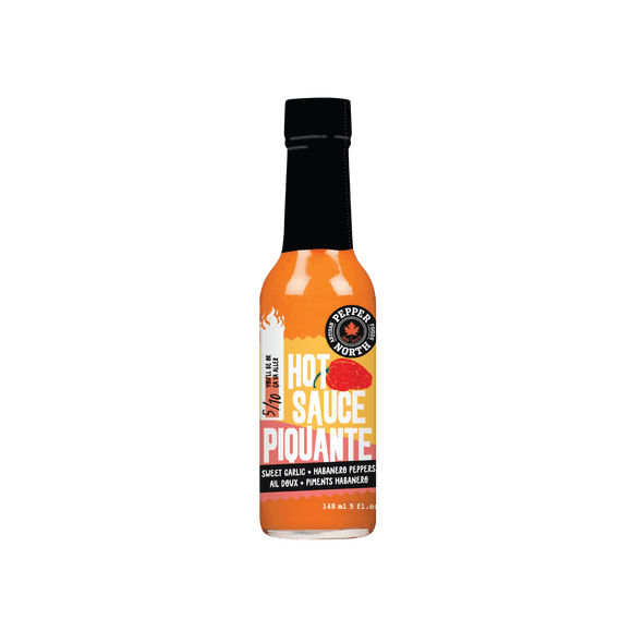 Pepper North Habanero Hot Sauce – Sweet Garlic, Canadian Made, 148ml