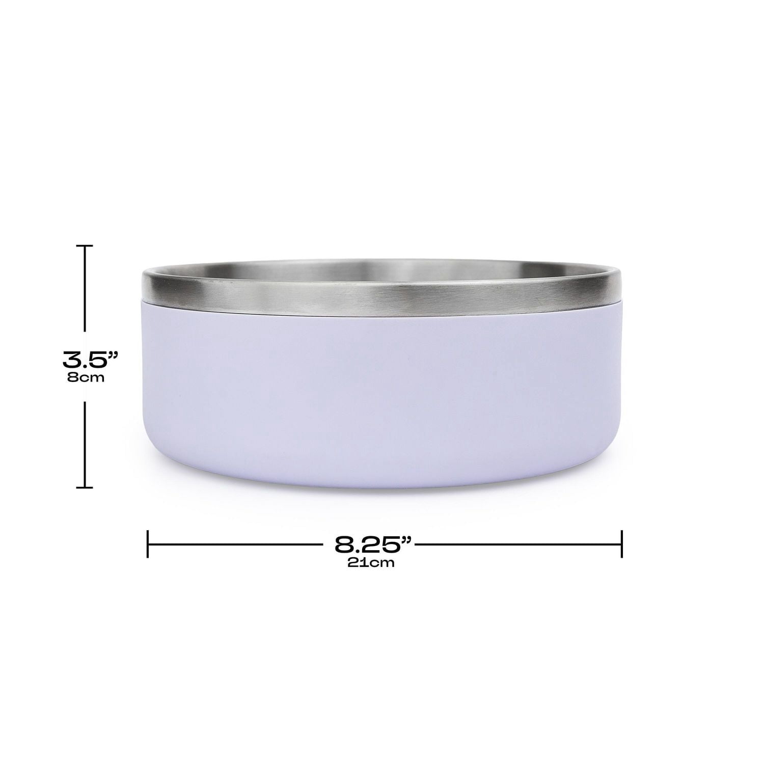 One Paw , Grand Bol pour Chien en Acier Inoxydable à Double Paroi, 2.1L (71 OZ)