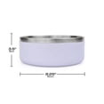 thumbnail image 2 of One Paw, Large Double Stainless Steel Dog Bowl, 2.1L (71 oz), 2 of 5