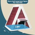 thumbnail image 4 of Petsfit Maison pour Chat Extérieure Imperméable Maison pour Chat Sauvage avec Porte de Secours Maison pour Petit Animal Petit Lapin Clapier Rouge, 4 of 5