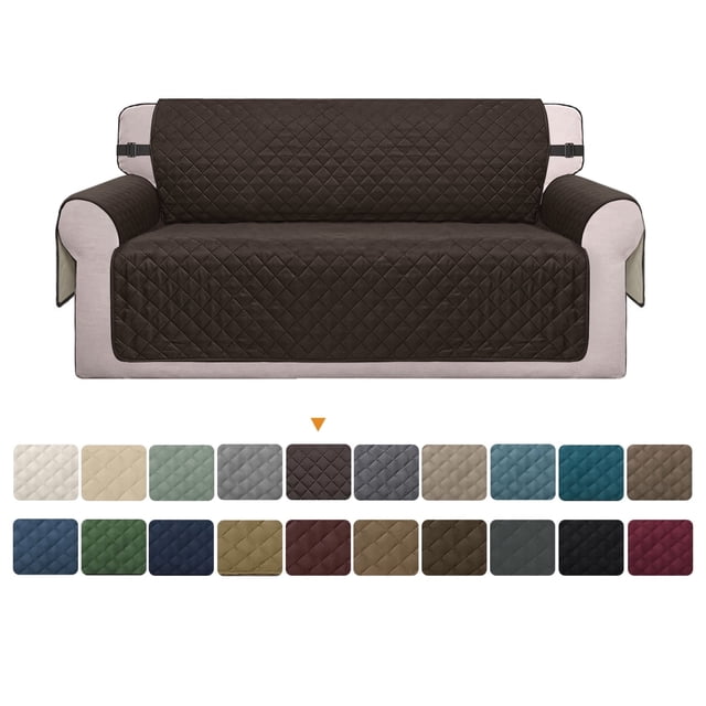 Housse de Sofa Réversible Lavable à la Machine, Housse de Canapé Résistante à l'Eau, Housse Antidérapante Protectrice pour Meubles pour Chiens, Enfants, Animaux
