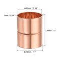 thumbnail image 2 of Unique Bargains 25mm Straight Copper Pipe Coupling Connecting Adapter Solder Connection for Plumbing 2 Pack, 2 of 5