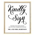thumbnail image 1 of Kindly Sign Wedding Sign Decor Advice For The Mr. and Mrs. Signage Custom Name Personalised Party Print, 1 of 1