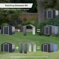 thumbnail image 3 of Gymax Outdoor Storage Shed Extension Kit for 9.1 ft Shed Width Grey, 3 of 5
