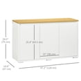 thumbnail image 3 of HOMCOM Storage Cabinet Sideboard Buffet Cabinet with 3 Doors White, 3 of 10
