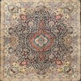 thumbnail image 1 of Ahgly Company Tapis d'Intérieur Carré Traditionnel Brun Rougeâtre Persan, 9 Pieds Carré, 1 of 6