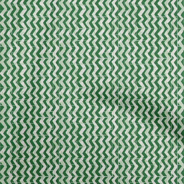 oneOone Polyester Spandex Green Fabric Chevron Craft Projects Decor Fabric Printed By The Yard 56 Inch Wide