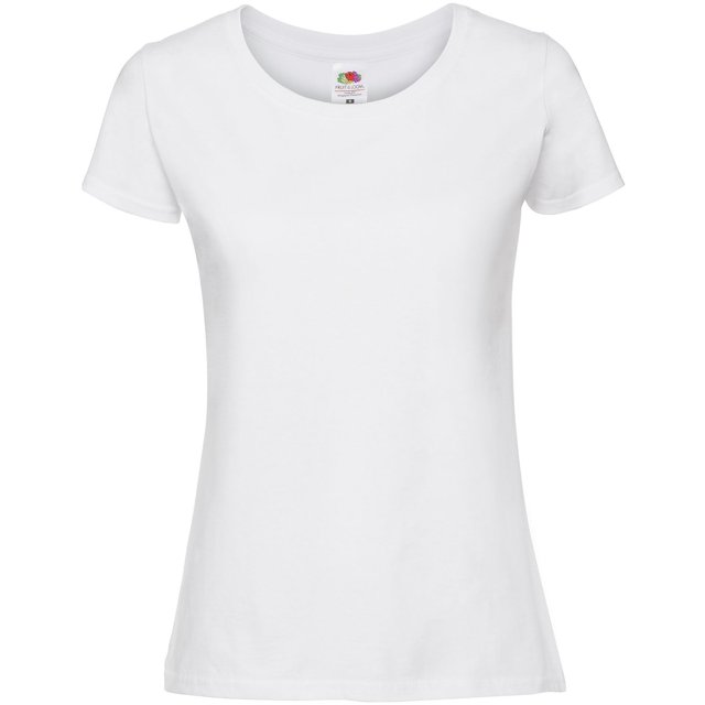 Fruit Of The Loom T-Shirt Premium en Fil à Tricoter pour Femmes Coupe Ajustée