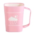 thumbnail image 2 of Bathroom Mouthwash Cup Cute Couple Toothbrush Cup Rain Pattern Handle Plastic Toothbrush Cup, 2 of 6