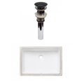 thumbnail image 1 of American Imaginations 20.75-in. W CUPC Rectangle Bathroom Undermount Sink Set In White - Black Hardware - Overflow Drain Incl. AI-31819, 1 of 7