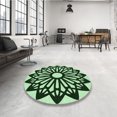 thumbnail image 4 of Ahgly Tapis Rectangulaire Lavable en Machine Intérieur Transitionnel Vert Forêt Foncé, 8 Pieds x 10 Pieds, 4 of 7