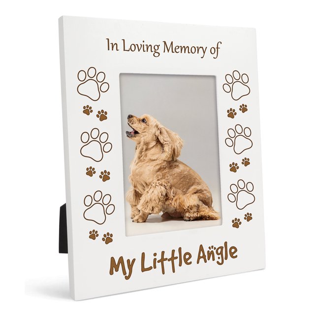 Darling Souvenir Made With Love Engraved Table Top Photo Frame Wooden In Loving Memory Of Quotes White Picture Frame Gift For Brothers Day, 4x6 Inches Vertical Photo Size