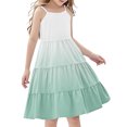 thumbnail image 1 of Tranfacy Robes d'Été pour Ados, Robe d'Été pour Filles, Robe d'Été Boho pour Fille 4-14 Ans à Dégradé de Couleurs, Décontractée, Sans Manches, à Étages, Style Nuisette, 1 of 7