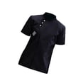 thumbnail image 1 of Chef Jacket Short Sleeve Cooking Short Sleeve Clothes Simple Chef Coat for Restaurant Black M, 1 of 9