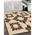 thumbnail image 3 of Ahgly Company Tapis d'Intérieur Lavable en Machine Carré Transitionnel Brun Selle, 6 Pieds Carré, 3 of 7