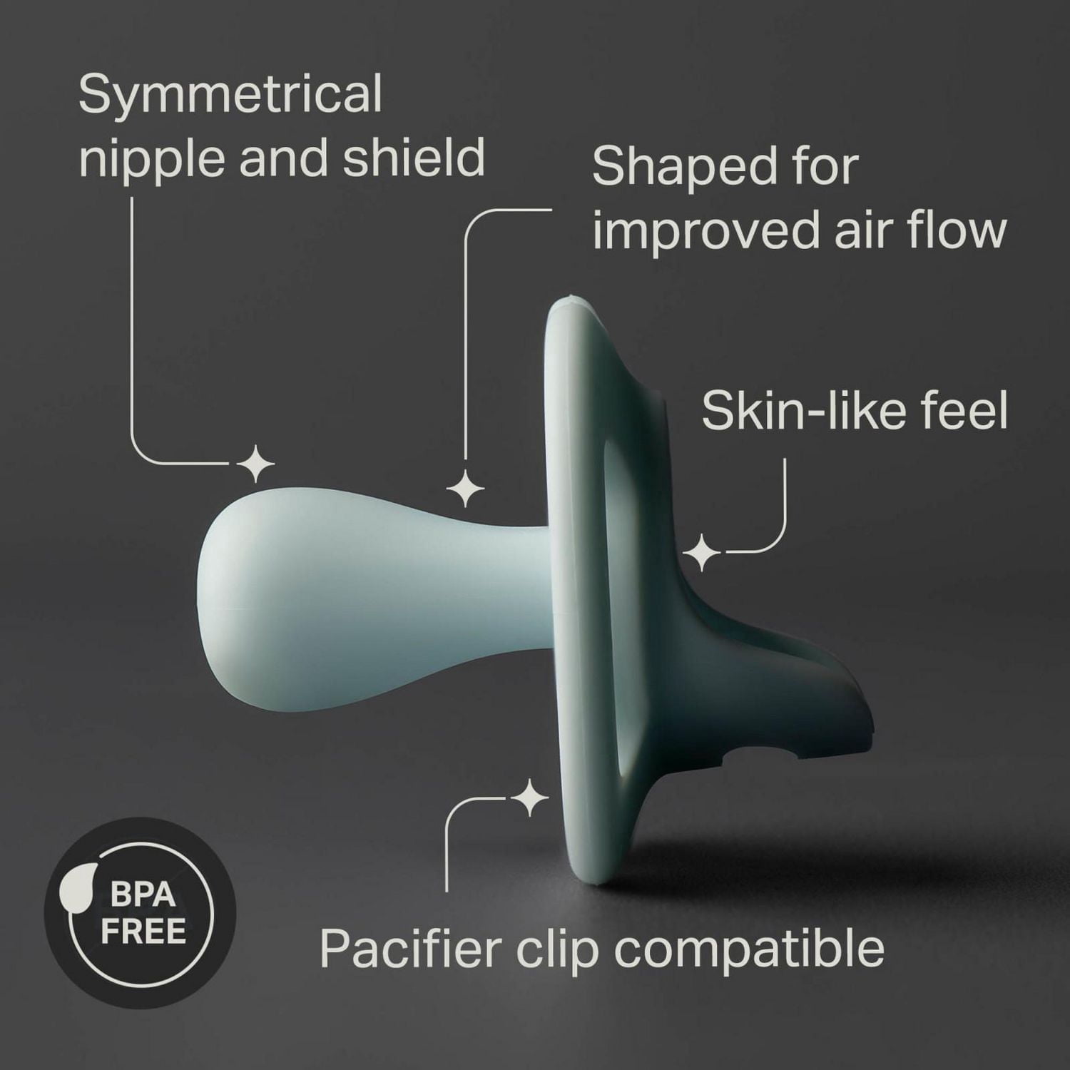Sucette StayPut ultra-légère de Tommee Tippee, conception en silicone en une seule pièce, 18-36m, 2 paquets