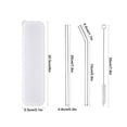 thumbnail image 2 of Leutsin Ensemble de Pailles en Verre Réutilisables, Pailles à Boire en Verre Transparentes, Pailles Droites et Courbées pour Smoothies, Laits Frappés, Jus, Thé, Paille à Boire en Verre Réutilisable Lavable, 2 of 7