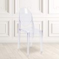 thumbnail image 2 of EMMA + OLIVER 4 Pack Ghost Side Chair in Transparent Crystal Stack Chair - Event & Accent Chair, 2 of 4