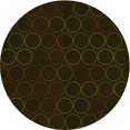 thumbnail image 1 of Ahgly Tapis Rond Lavable en Machine Intérieur Transitionnel Noir Nuit, 8 Pieds Rond, 1 of 7