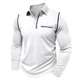 thumbnail image 2 of FAIWAD Men's Long Sleeve Shirts Casual Button Down Basic Golf Pullover Tops Lightweight Work Athletic T-Shirt, 2 of 9