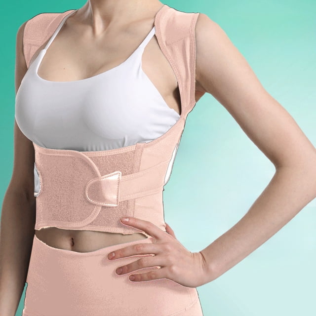 Posture Corrector for Kyphosis Back Support Strap with Breathable Mesh for Men and Women - Waist and Abdominal Compression for Fitness and Posture Improvement