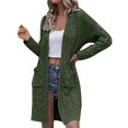 thumbnail image 2 of IMENGL Autumn winter loose solid alpaca wool sweater, Green XL, Size M-3XL, 2 of 4