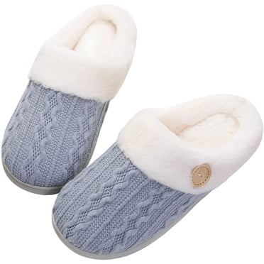 jovati Ladies Memory Foam Slippers Non-slip Rubber Bottom Ladies Home Slippers Warm Plush Lining Bedroom Comfortable Home Shoes