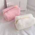 thumbnail image 3 of Plush Makeup Bag Soft  Portable Cosmetics Bag For Girls, 3 of 5