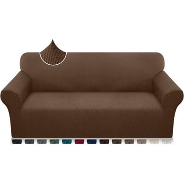 Housse de canapé 3 places super douce à deux places Housse de canapé moderne améliorée pour chiens et animaux de compagnie Housse de meubles antidérapante avec fond élastique lavable en machine (3 pla