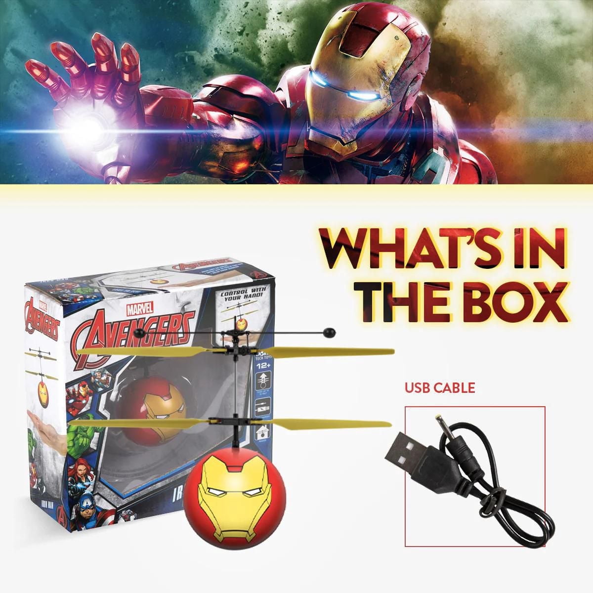 Hélicoptère à Balle IR UFO Marvel Avengers Iron Man